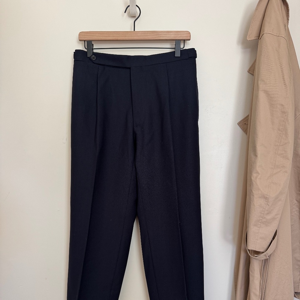 Drake's Pleated Navy Trousers - Mint - Size 48 (30 US) - Made in Italy